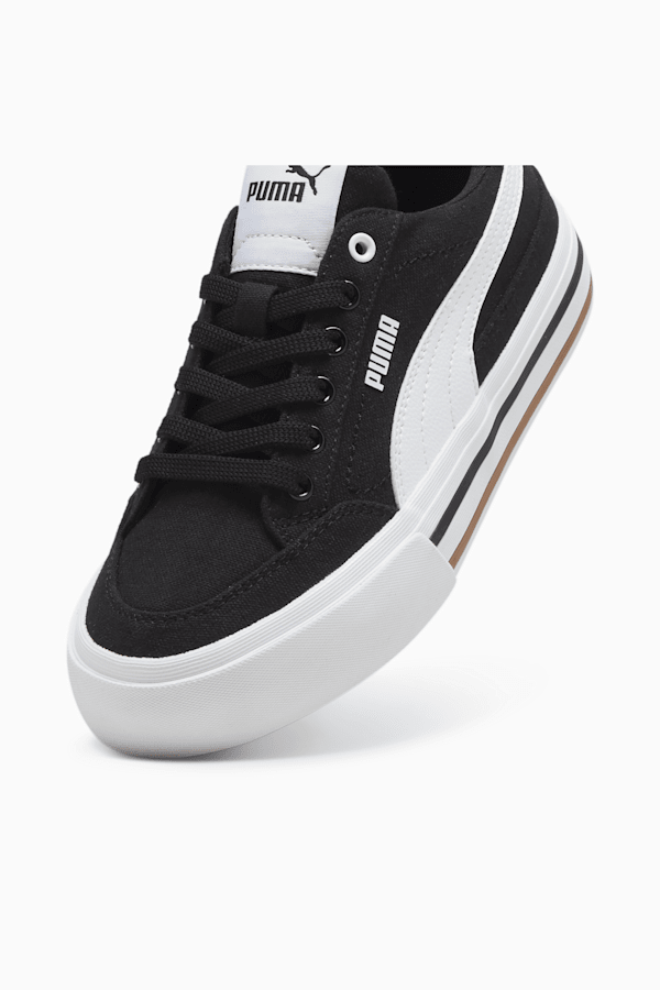 Court Classic Vulc Formstrip Youth Sneakers, PUMA Black-PUMA White, extralarge