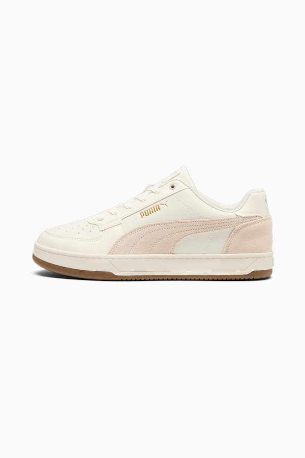 PUMA Caven 2.0 Suede Sneakers, Warm White-Frosted Ivory-Gold, extralarge