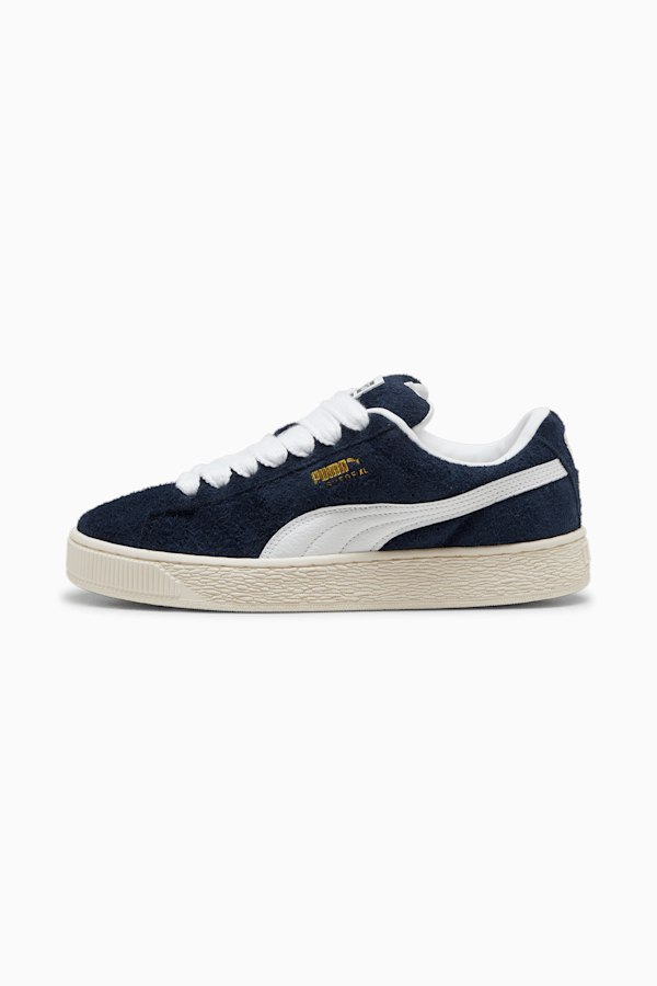 Suede XL Hairy Sneakers, Club Navy-Frosted Ivory, extralarge