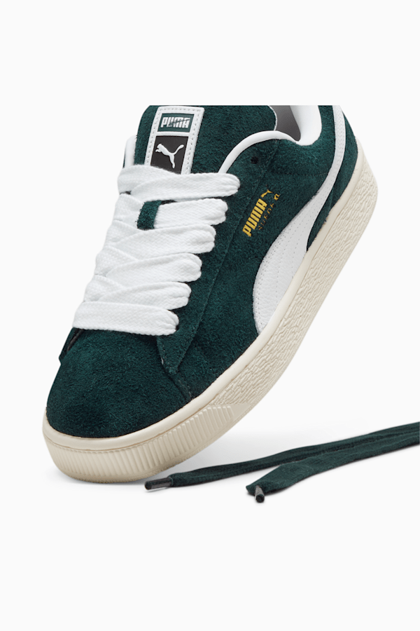 Suede XL Hairy Sneakers, Ponderosa Pine-Frosted Ivory, extralarge