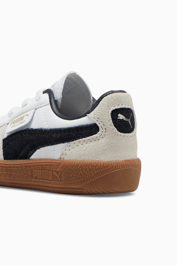 PUMA Palermo Leather sneakers in black and white