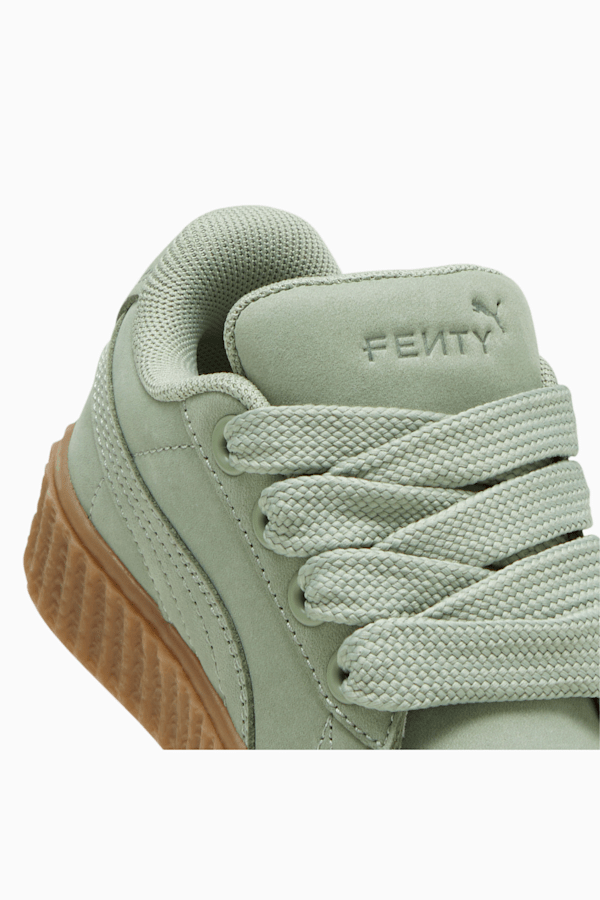 FENTY x PUMA Creeper Phatty Earth Tone Sneakers Toddler, Green Fog-PUMA Gold-Gum, extralarge