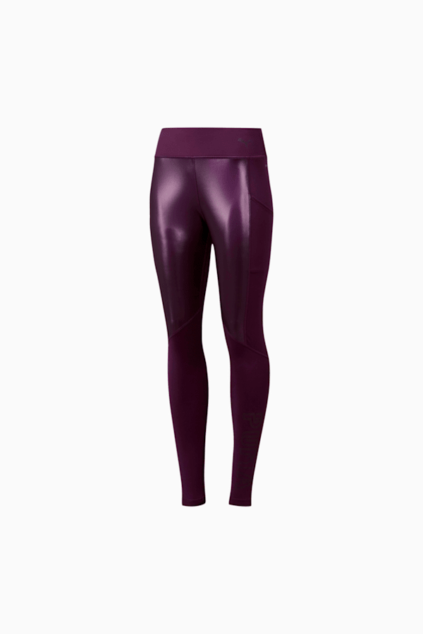 Tangerine Dark Purple High Waist Athletic Leggings Women's Large