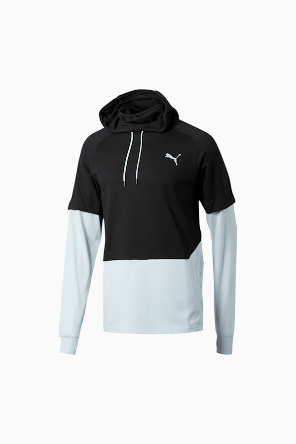 Puma black and white hoodie hot sale