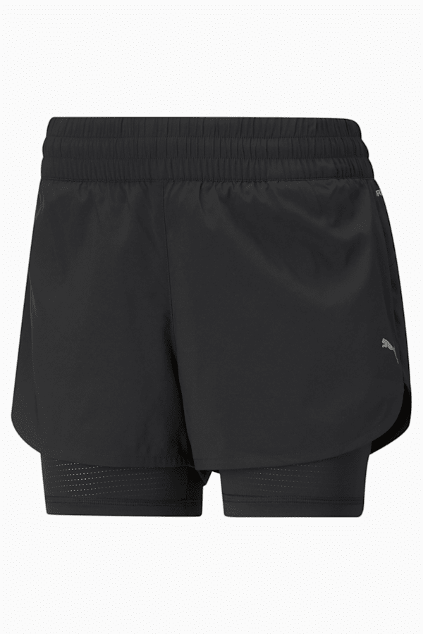 Favorite 2-in-1 Women's Woven Running Shorts, Puma Black, extralarge