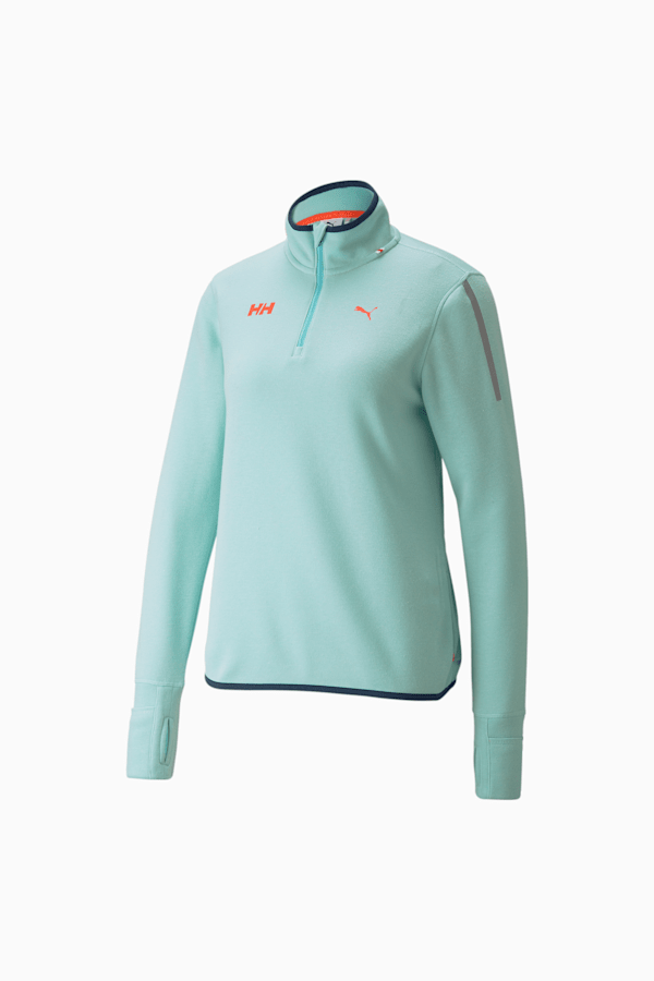 PUMA x HELLY HANSEN Quarter-Zip Women's Running Pullover, Eggshell Blue, extralarge