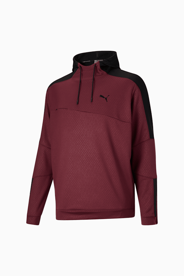 Train Activate Men's Hoodie BT, Burgundy-Puma Black, extralarge