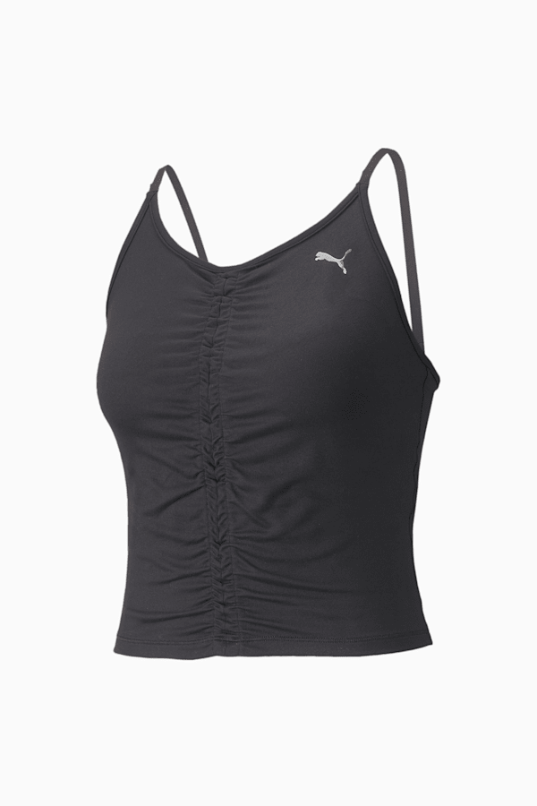 Women's Ruched Tank Top in Black