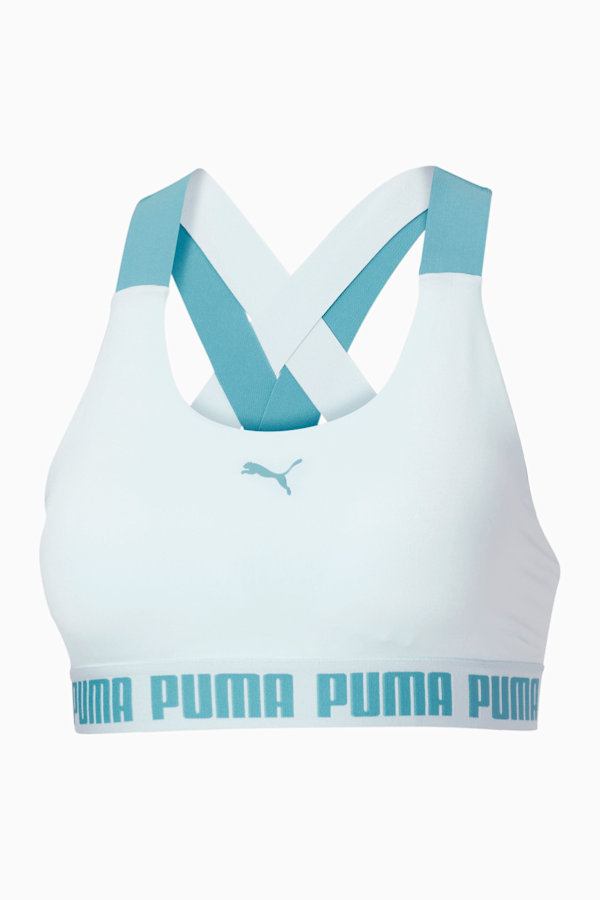 PUMA Training Evolve Medium Support Sports Bra in Blue