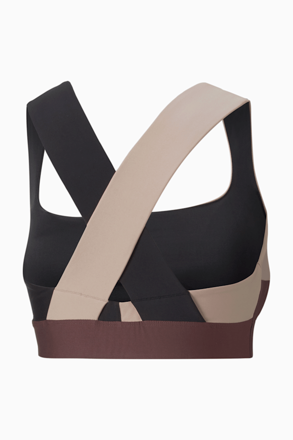 Puma MID IMPACT SAFARI GLAM BRA - Medium support sports bra - black/desert  tan/fur real print/black - Zalando.de