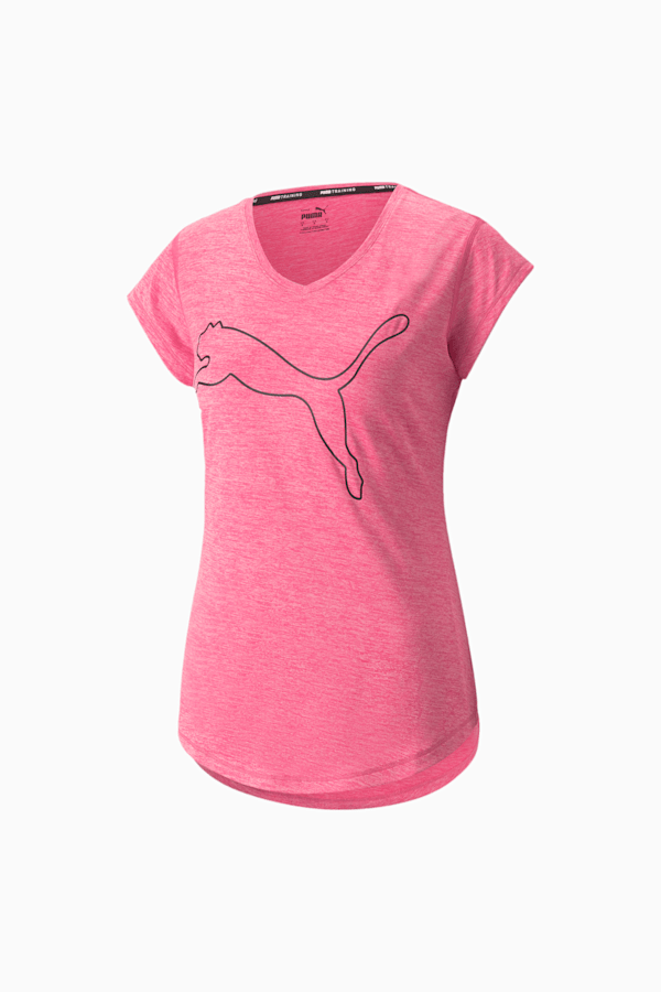 Favourite Heather Cat Training Tee Women, Sunset Pink Heather-outline CAT, extralarge