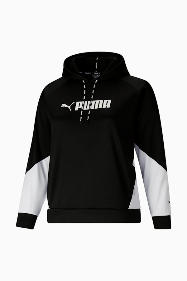 PUMA Fit Tech Knit Pullover Women's Training Hoodie, Puma Black, extralarge