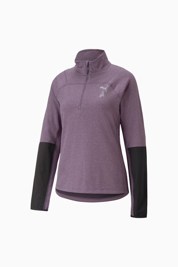 SEASONS Trail Running Half-Zip Pullover Women, Purple Charcoal, extralarge