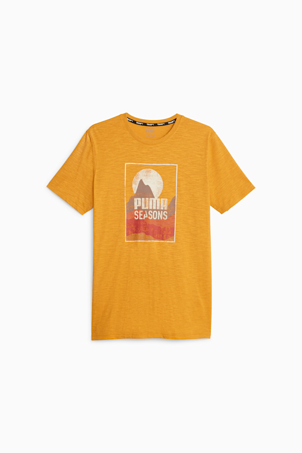 Men's Training Running Tee, Amber, extralarge