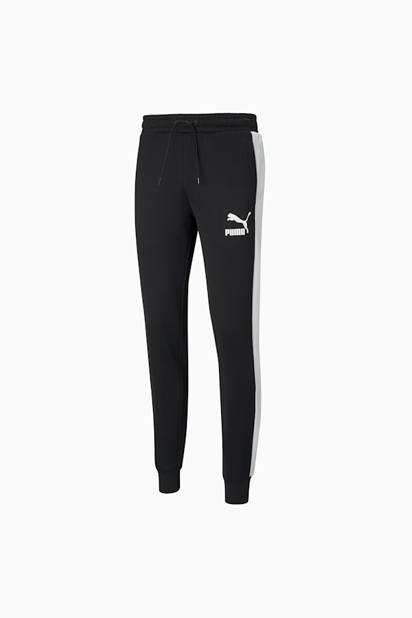 Puma black track pants deals