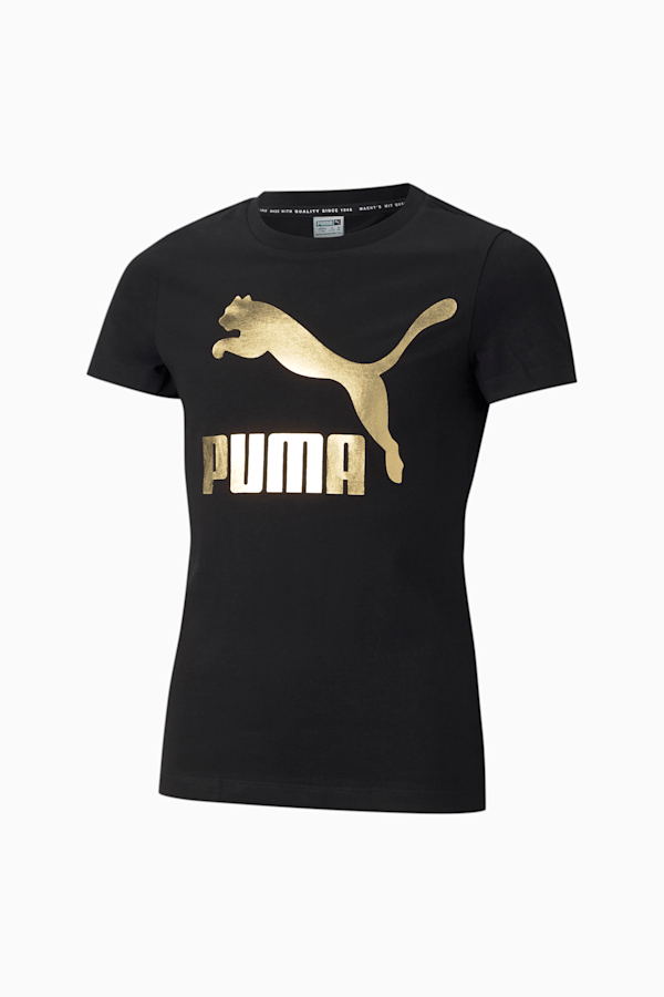 Classics Logo Girls' Tee, Puma Black, extralarge