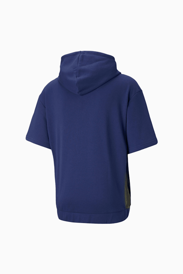Navy blue short sleeve hoodie sale