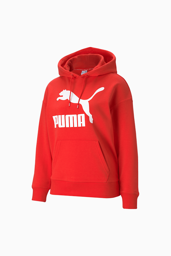 Classics Women's Logo Hoodie PL, Poppy Red, extralarge