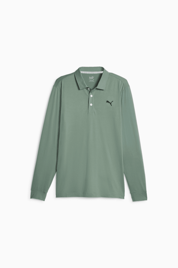 CLOUDSPUN Long Sleeve Golf Polo Shirt Men, Eucalyptus, extralarge-GBR
