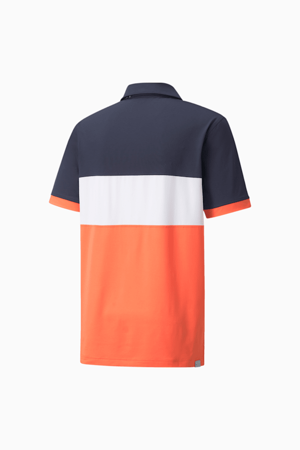CLOUDSPUN Highway Men's Golf Polo Shirt, Navy Blazer-Hot Coral, extralarge-GBR