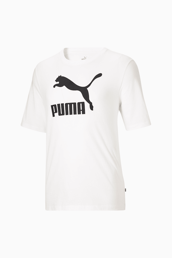Classics Logo Men's Tee BT, Puma White-Puma Black, extralarge