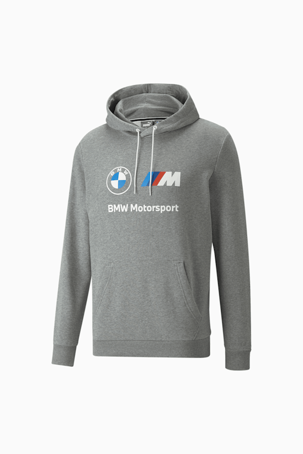 BMW M Motorsport Essentials Training Men's Hoodie, Medium Gray Heather, extralarge