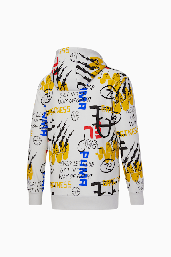 Booster Printed Men's Basketball Hoodie, Nimbus Cloud, extralarge