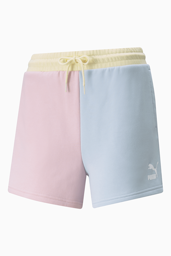 Puma shorts womens pink and blue clearance