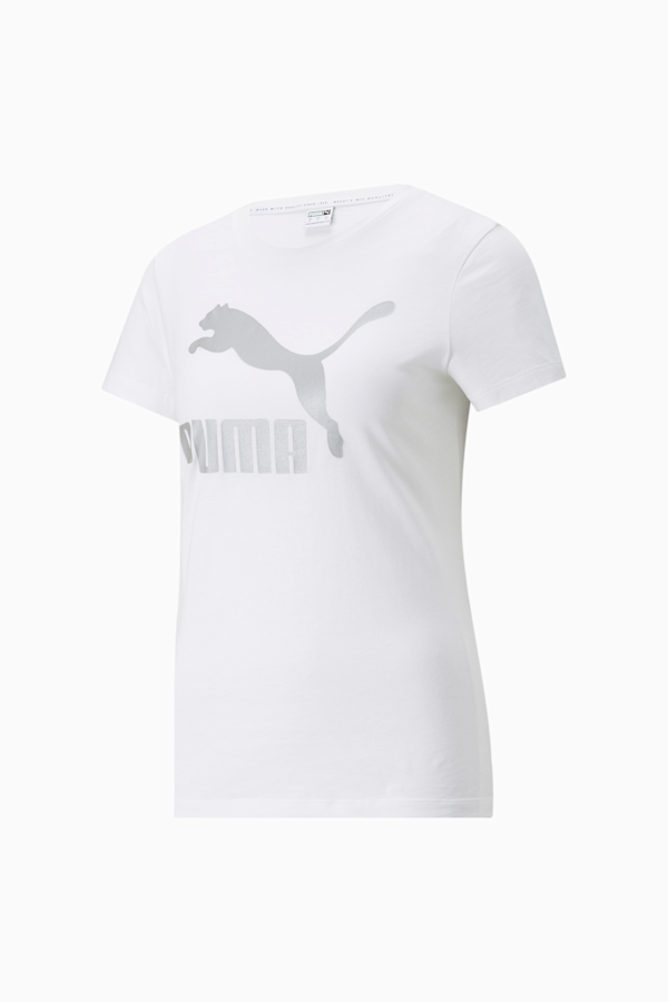 Classics Logo Women's Tee, Puma White-silver, extralarge