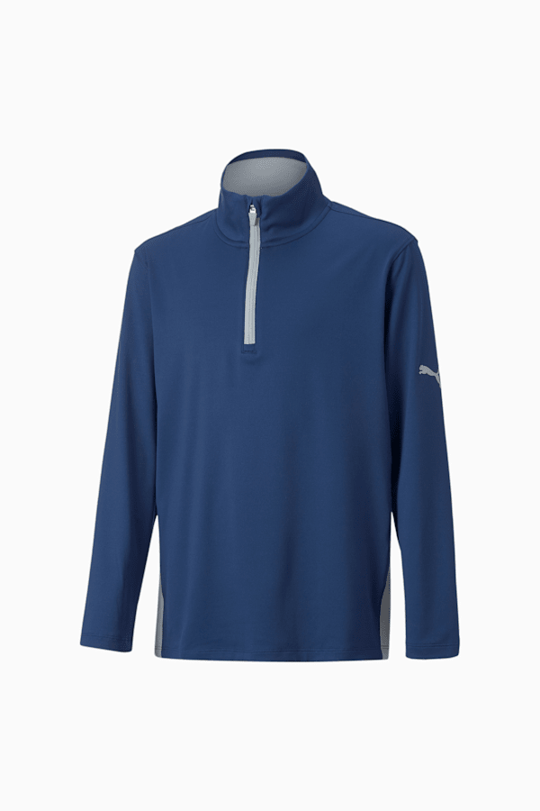 Gamer Quarter-Zip Youth Golf Pullover, Blazing Blue-High Rise, extralarge-GBR
