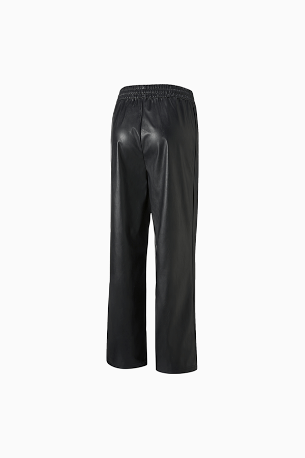 T7 Faux Leather Women's Pants, Puma Black, extralarge
