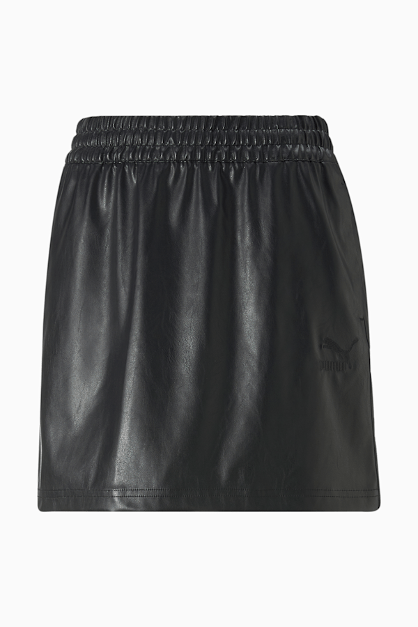T7 Synthetic Mini Skirt Women, Puma Black, extralarge