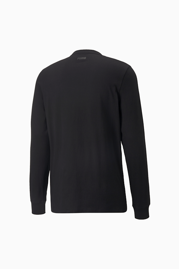 Run it Back Long Sleeve Men's Basketball Tee, Puma Black, extralarge