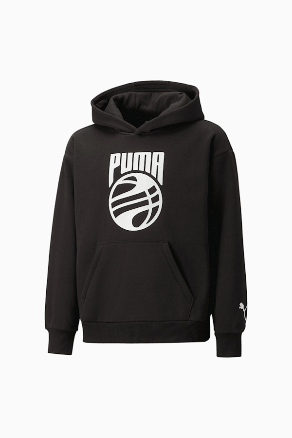 Posterize Basketball Hoodie Youth, PUMA Black, extralarge-GBR