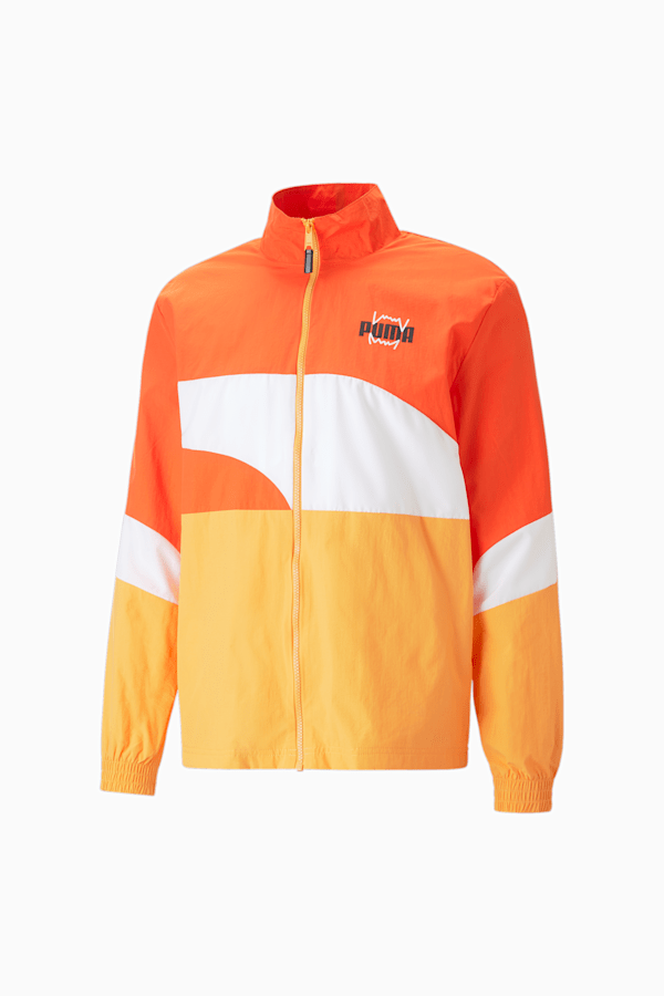 Clyde Basketball Jacket 2.0, Cayenne Pepper-Clementine, extralarge