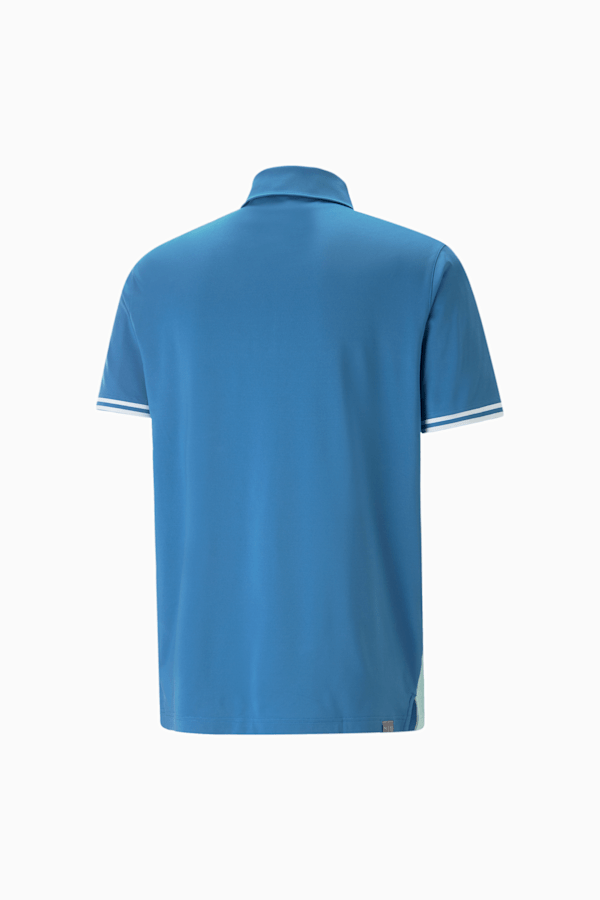 Mattr Track Golf Polo Shirt Men, Lake Blue-Tropical Aqua Heather, extralarge
