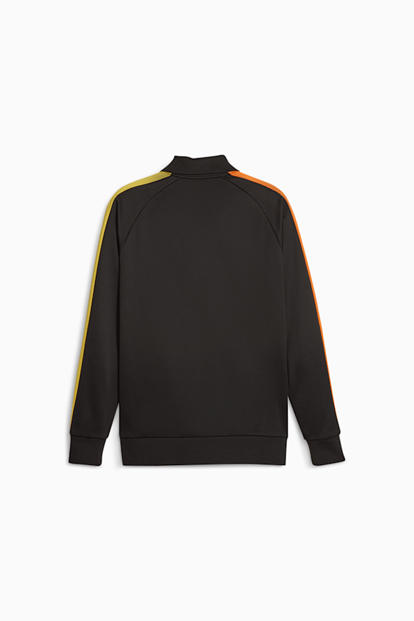 T7 ICONIC Men's Track Jacket, PUMA Black-Hot Heat, extralarge