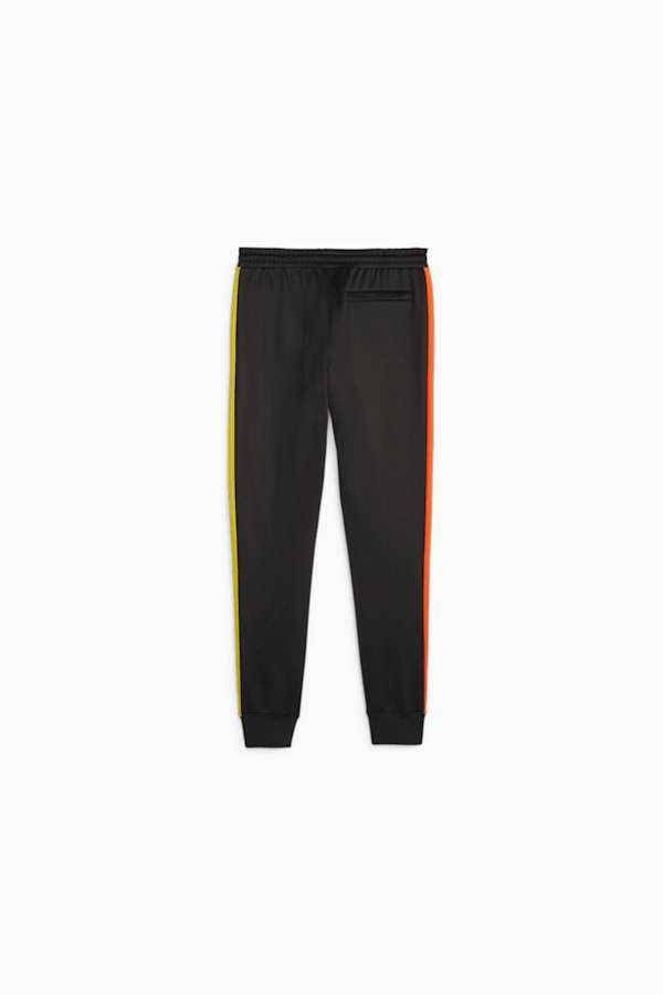 Iconic T7 Men's Track Pants, PUMA Black-Hot Heat, extralarge