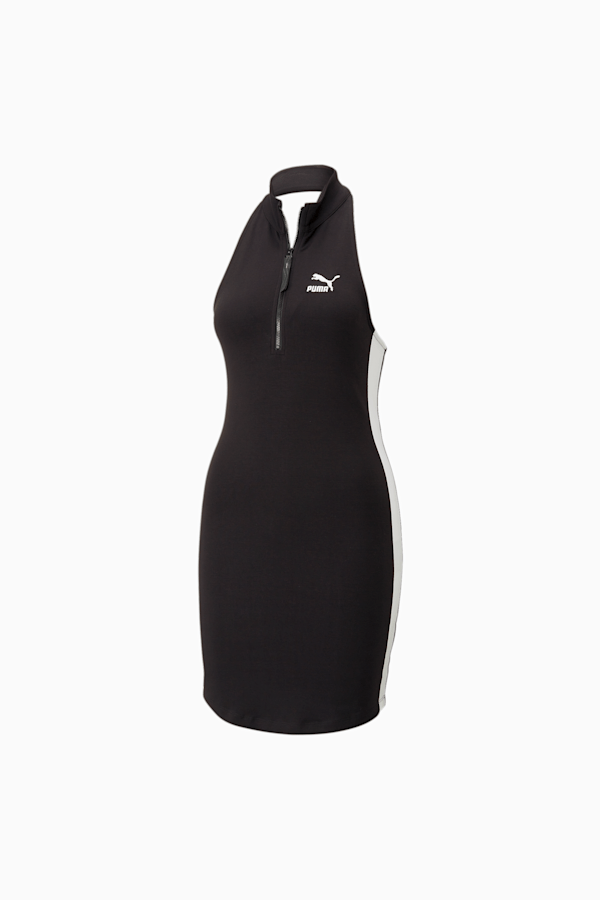 T7 Half-Zip Mock Neck Dress Women, PUMA Black, extralarge