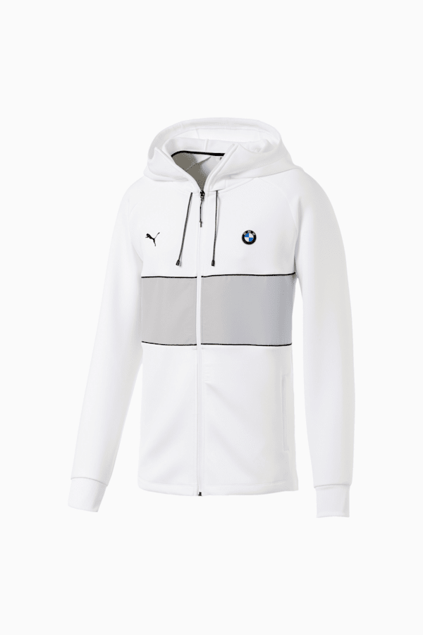 BMW M Motorsport Life Men’s Sweat Jacket, Puma White, extralarge