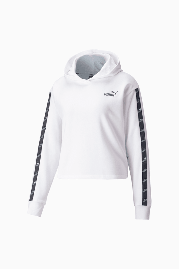 Puma stripe crop hoodie shop