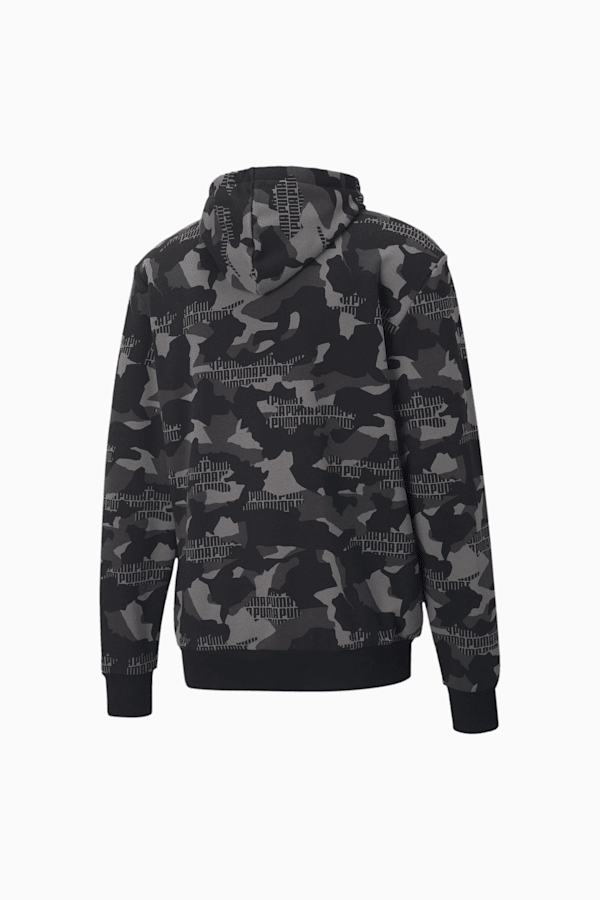 Rebel Camo Men's AOP Hoodie, Cotton Black-AOP, extralarge