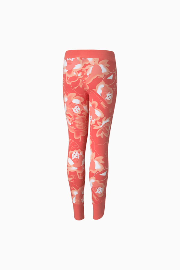 Alpha Printed Youth Leggings, Sun Kissed Coral, extralarge-GBR