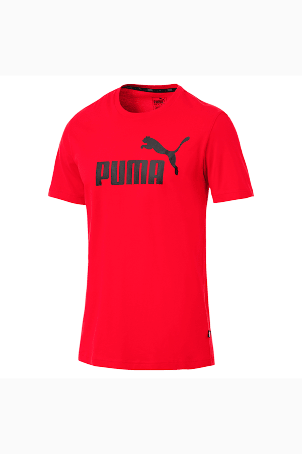 Essentials Men's Logo Tee, Puma Red, extralarge