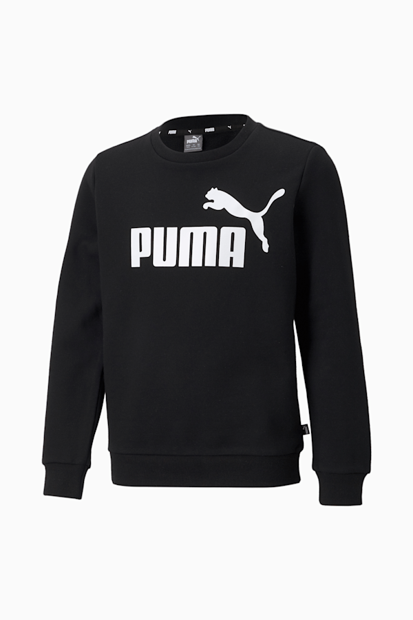 Essentials Big Logo Youth Sweatshirt, Puma Black, extralarge-GBR