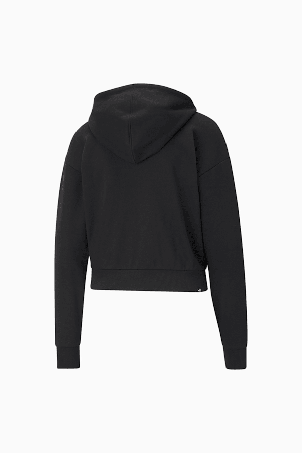 Essentials Embroidered Cropped Women's Hoodie, Puma Black, extralarge-GBR