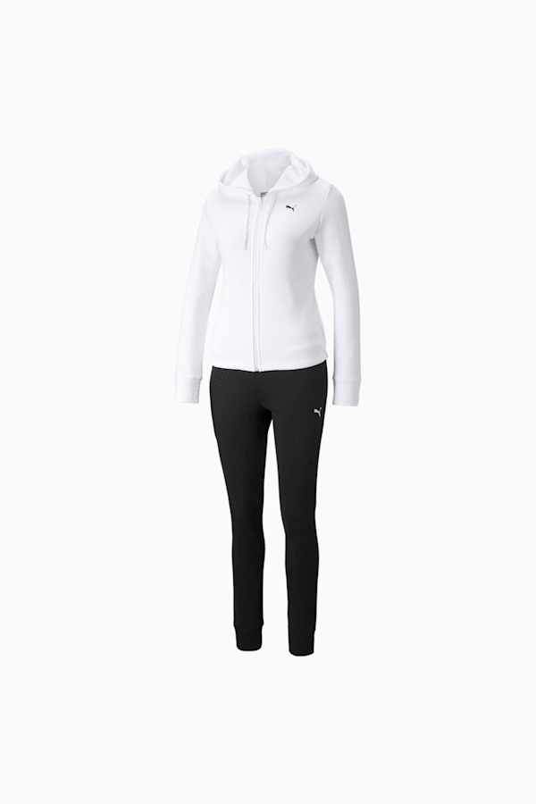 Classic Hooded Women's Tracksuit, Puma White, extralarge-GBR
