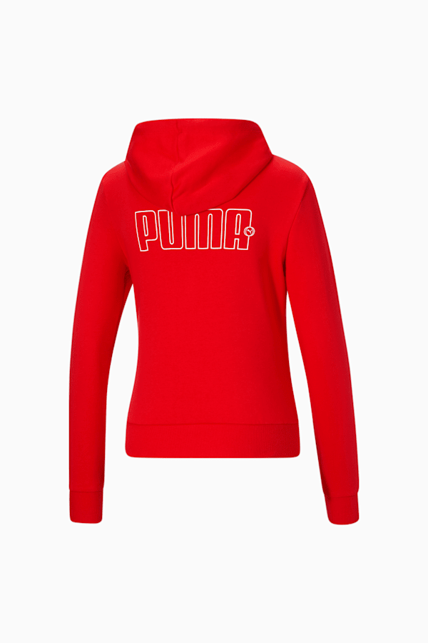 Red puma hoodie womens clearance