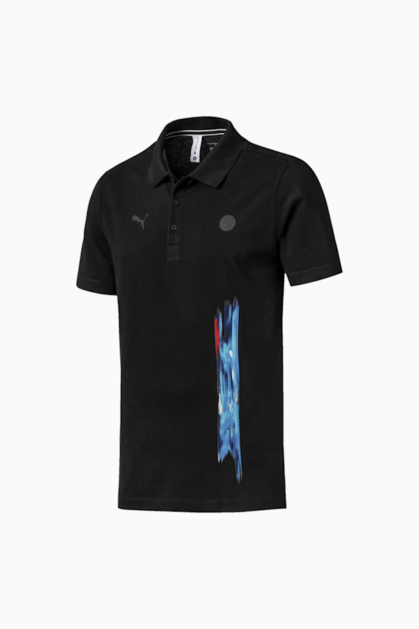 BMW M Motorsport Life Men's Graphic Polo, Puma Black, extralarge