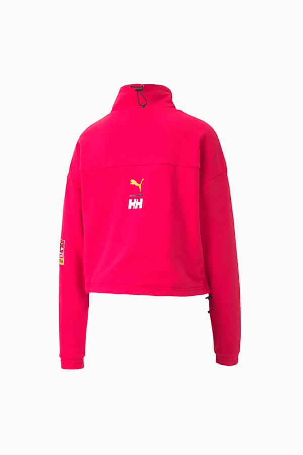 PUMA x HELLY HANSEN Women's Half Zip Sweatshirt, BRIGHT ROSE, extralarge